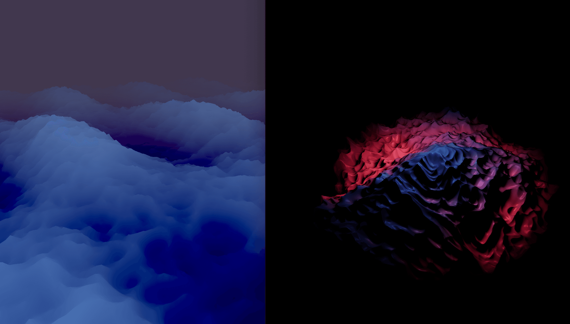 Raging sea